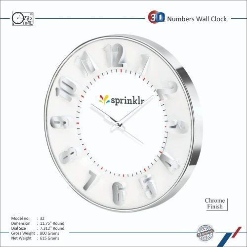 White Plastic Wall Clock