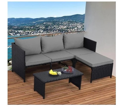 4 Seater Outdoor Wicker Sofa Set