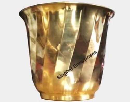 Army Brass Planter - Color: Golden