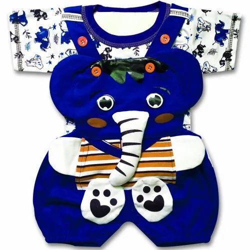 Blue Cotton Kids Dungaree