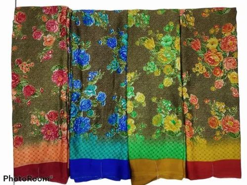 Casual Wear Printed Saree - Color: Multi Color