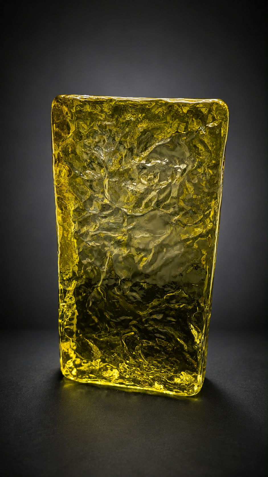 Colored Glass Block Brick - Color: Yellow