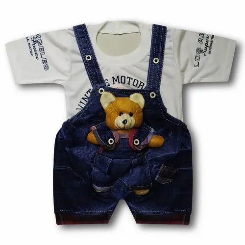 Denim Teddy Bear Kids Dungaree