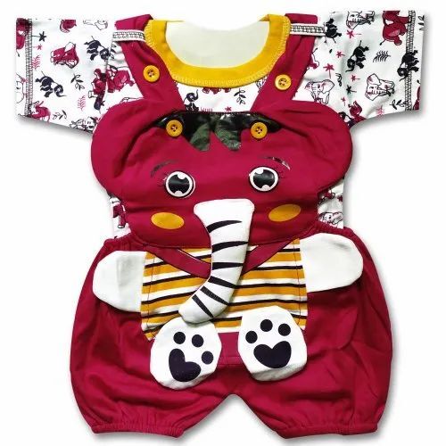 Elephant Design Kids Dungaree