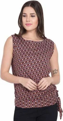 Girls Rayon Sleeveless Top