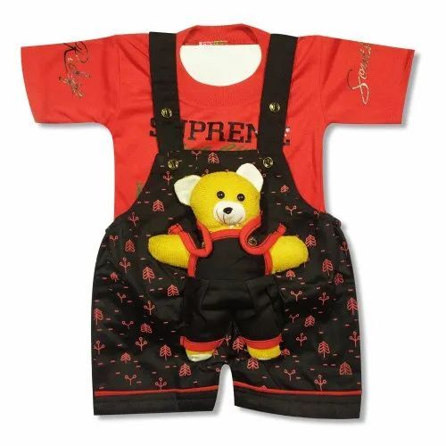 Half Sleeves Hosiery Kids Dungaree