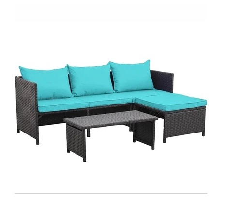 L Shape Rattan Outdoor Sofa Set