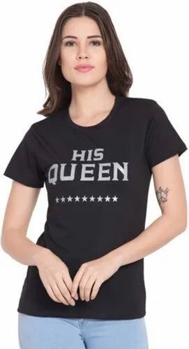 Ladies Half Sleeves Printed T-Shirt