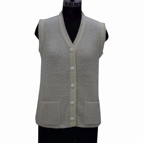 Ladies Sleeveless Cardigan