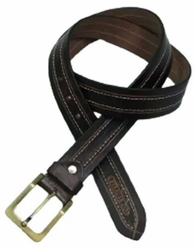 Men Formal Black Leather Belt