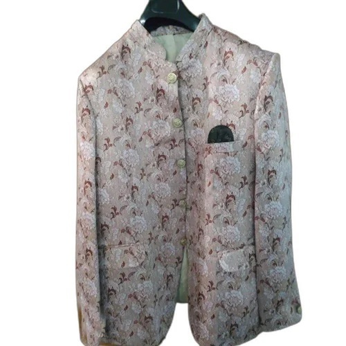 Mens Printed Cotton Blazer