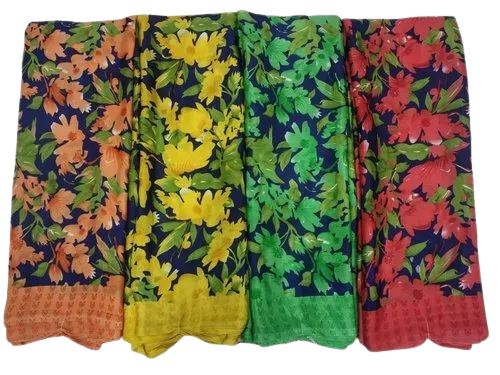 Multicolor Ladies Floral Printed Saree