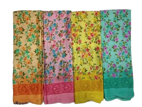 Multicolor Ladies Printed Saree - Color: Multi Color