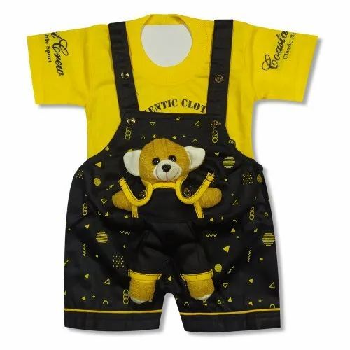 Printed Hosiery Kids Dungaree
