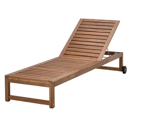 Sangwan Wooden Poolside Lounger - Assembly: No Assembly Required