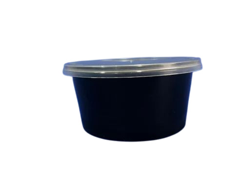 500ml Black Disposable Plastic Food Container