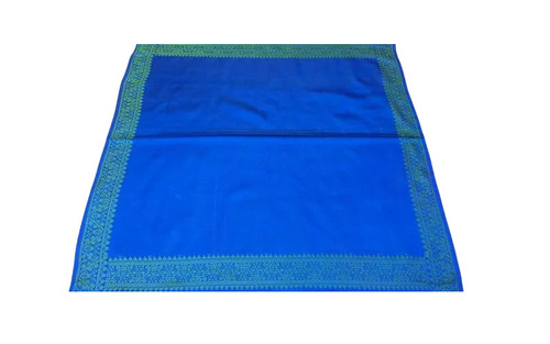 Blue Square Silk Scarf