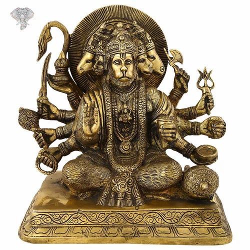 Bronze Five Faced Hanuman Statue
