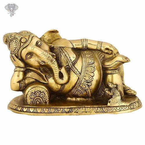 Bronze Ganesha Sleeping Statue