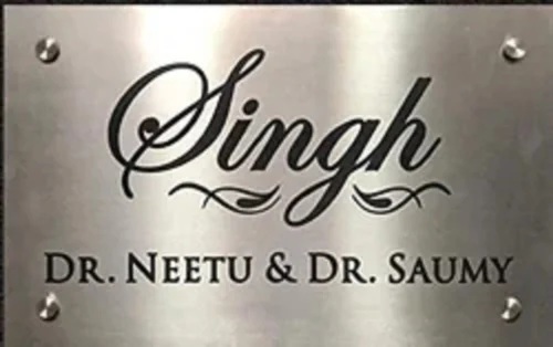 Clinic Stainless Steel Name Plate - Stainless Steel, Square, Silver | Durable, Corrosion Resistant, Scratch Resistant, Clear Lettering, Weather Resistant