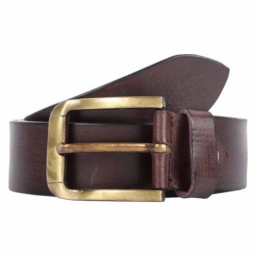 Men Brown Leather Formal Belt
