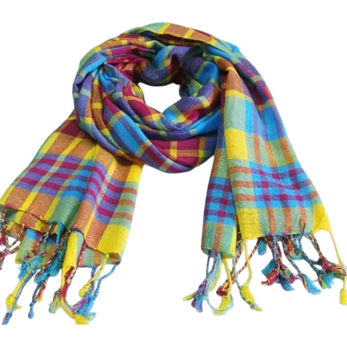 Multicolor Check Viscose Scarves