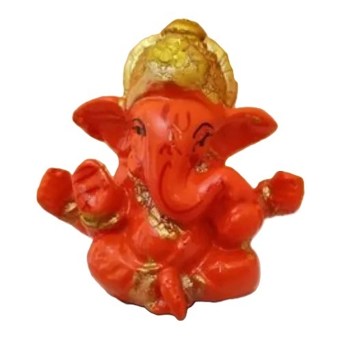 Orange Fiber Ganesh Statues