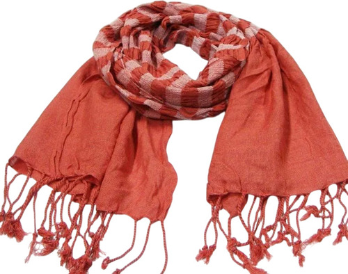 Orange Lycra Viscose Scarves