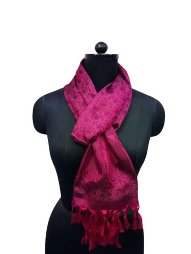 Pink Hand Woven Ladies Silk Scarf