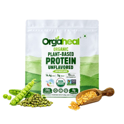 Plant Based Protein Powder Unflavored - Fat Contains (%): 5.5% Percentage ( % )