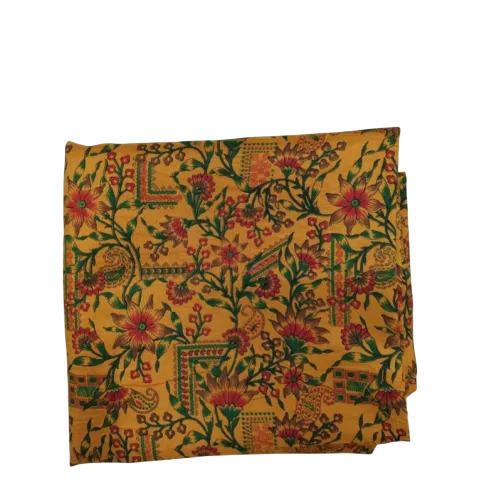 Printed Silk Fabric For Making Garments - Color: Multicolor