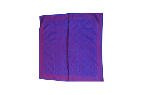 Purple Jacquard Pattern Square Silk Scarf