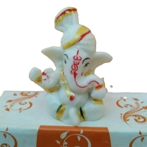White Fiber Ganesh Statue
