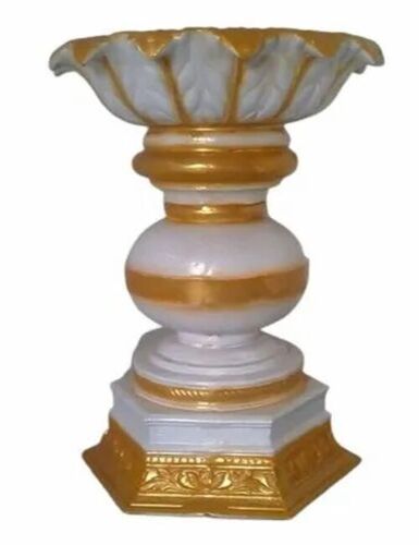 White Golden Fiber Flower Pot