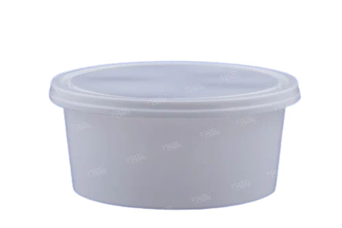 400ml White Disposable Plastic Food Container
