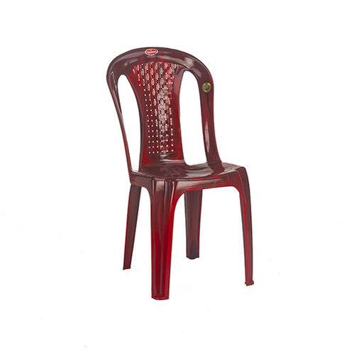 Brown Armless Plastic Chair