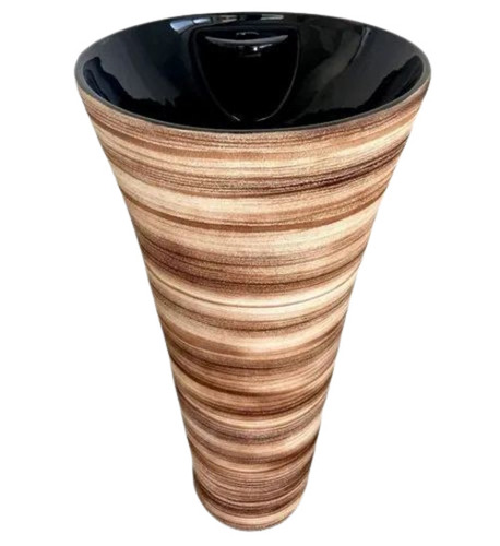 Brown Pedestal Wash Basin