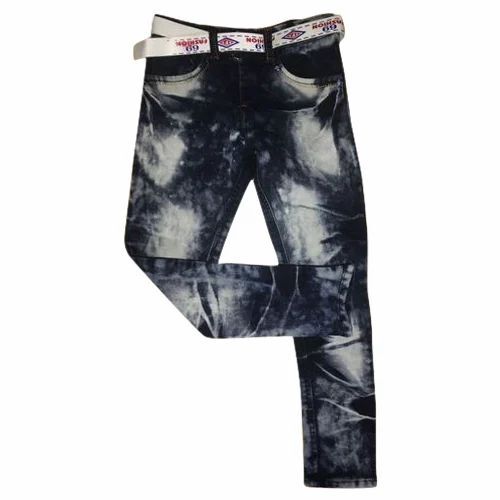 Fancy Jeans For Kids - Denim, Various Sizes, Dark Blue, Washed | Breathable, Anti UV, Quick Dry, Relaxed Fit