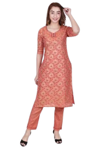 Ladies Khadi Cotton Printed Suit