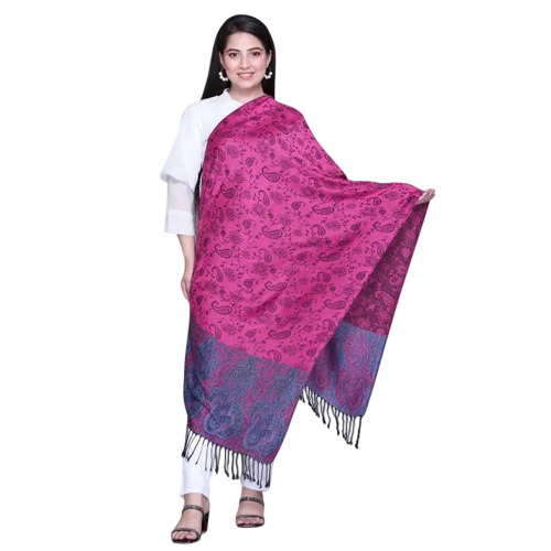 Ladies Pink Viscose Stole