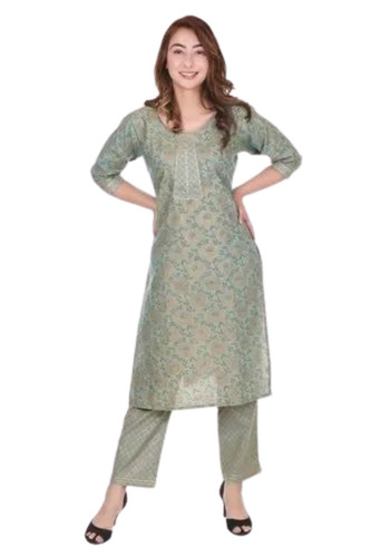 Ladies Round Neck Cotton Suit
