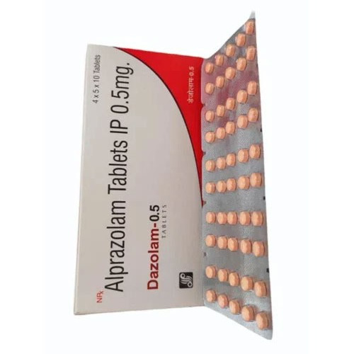 NEW Dazolam - 0.5 Mg Alprazolam Tablets | Anxiety And Panic Disorder Treatment, 4x5x10 Pack Size
