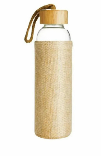 Stylist Glass Water Bottle - Glass, Standard Size, Transparent, Screw Cap | Eco Friendly, Leak Proof, Water Resistant