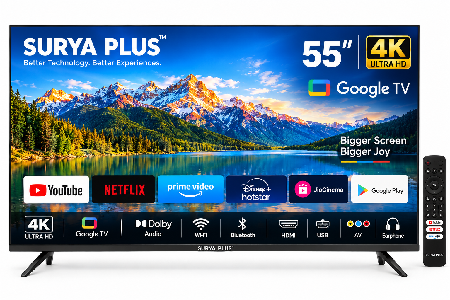 Surya Plus 55 Inch 4K Google Smart Led Tv