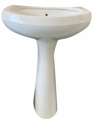 White Plain Pedestal Wash Basin