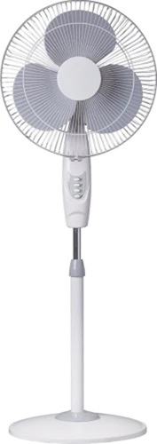 400 Mm Vento Pedestal Fan - Plastic, Standard Size, Grey, 220-300 Volt | Powerful Motor, High Airflow, Quiet Operation, Adjustable Speed, Wide Oscillation
