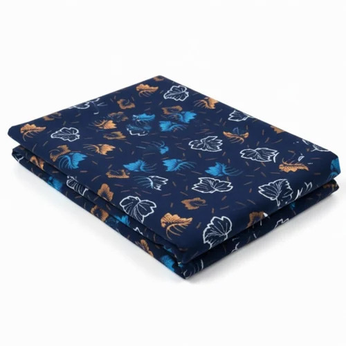 Blue Printed Cotton Nighty Fabric