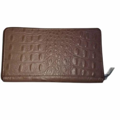 Brown Leather Clutch Purse