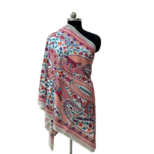Ladies Kashmiri Wool Embroidered Stole