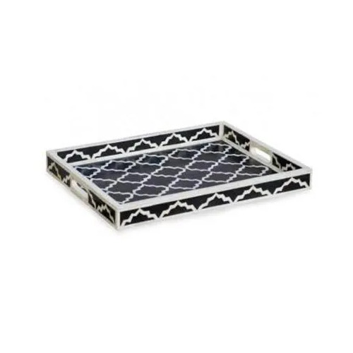 Rectangle Bone Inlay Serving Tray
